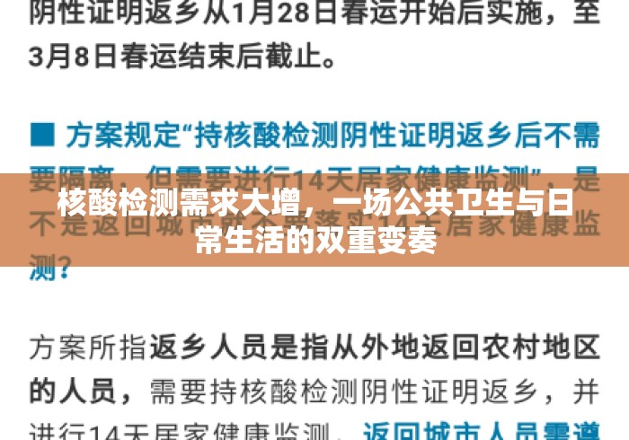 核酸检测需求大增，一场公共卫生与日常生活的双重变奏